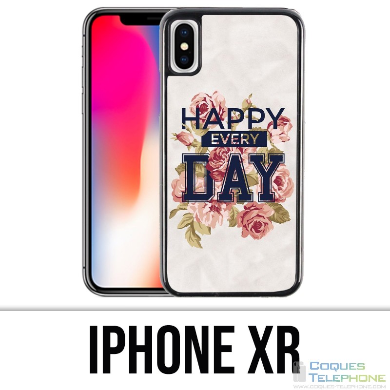 XR iPhone Fall - glücklich jeden Tagesrosen