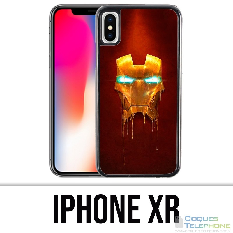 Coque iPhone XR - Iron Man Gold