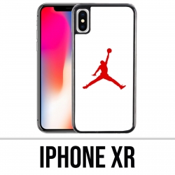 Coque iPhone XR - Jordan Basketball Logo Blanc