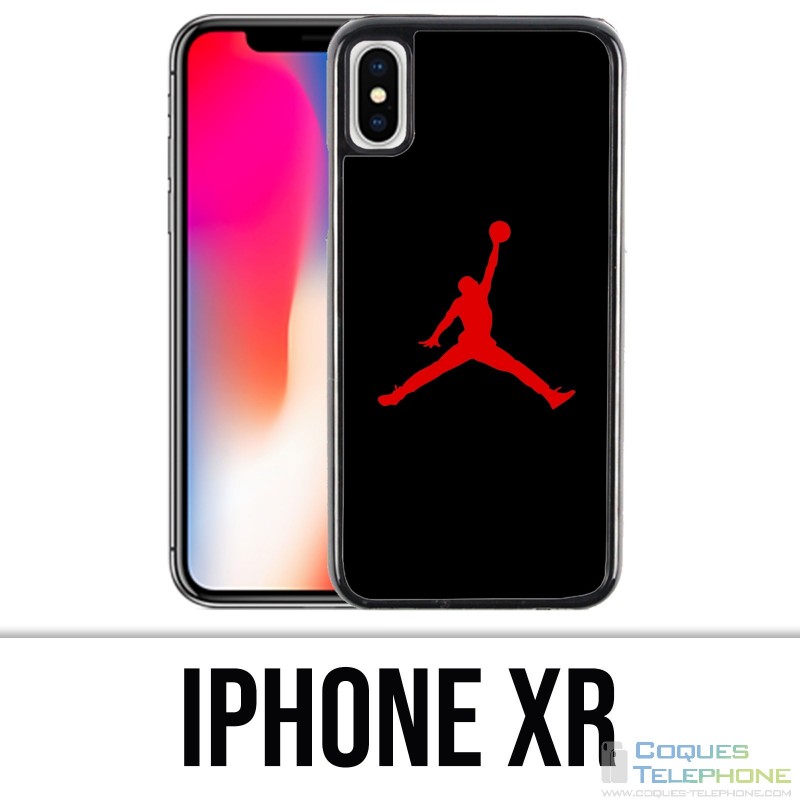 Coque iPhone XR - Jordan Basketball Logo Noir