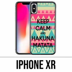 Funda iPhone XR - Mantenga la calma Hakuna Mattata