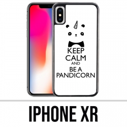 Coque iPhone XR - Keep Calm Pandicorn Panda Licorne