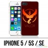 Carcasa iPhone 5 / 5S / SE - Pokemon Go Team Rojo Grunge