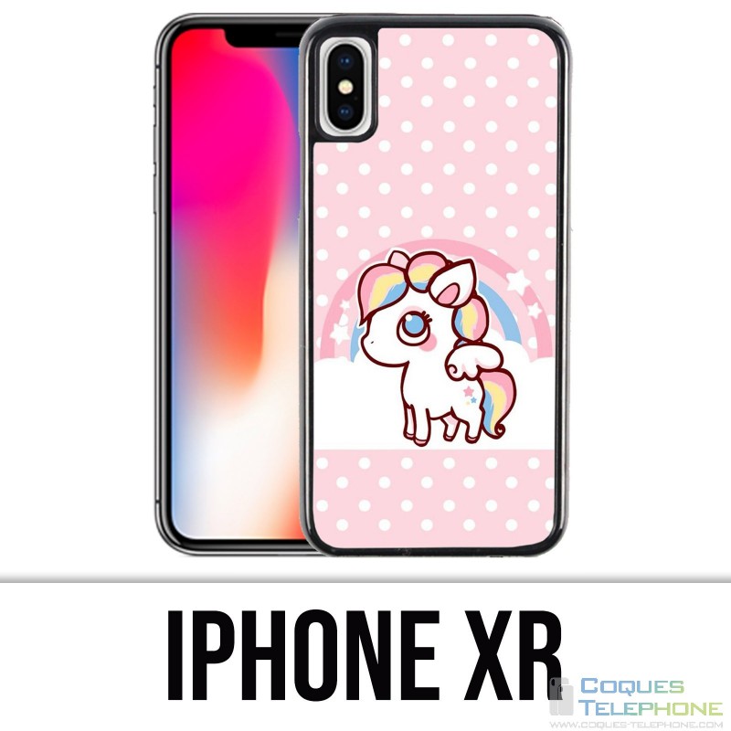 Coque iPhone XR - Licorne Kawaii