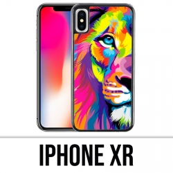 Coque iPhone XR - Lion Multicolore