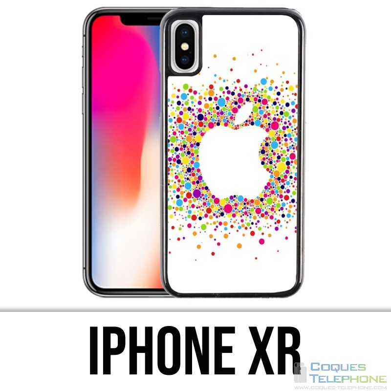 Coque iPhone XR - Logo Apple Multicolore