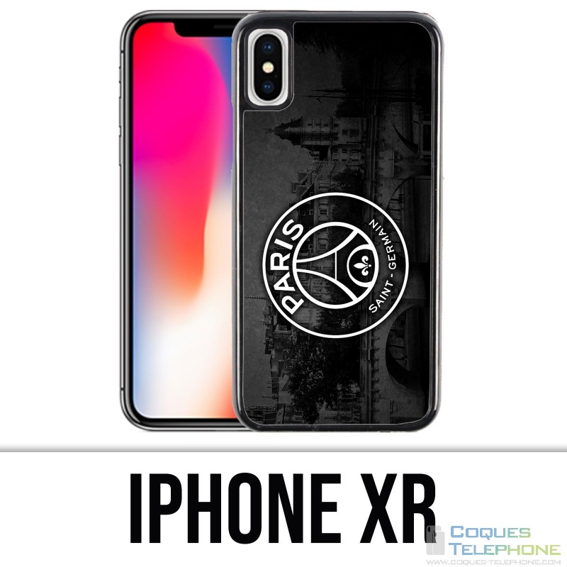 Custodia iPhone XR - Logo Psg sfondo nero