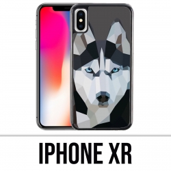 Coque iPhone XR - Loup Husky Origami