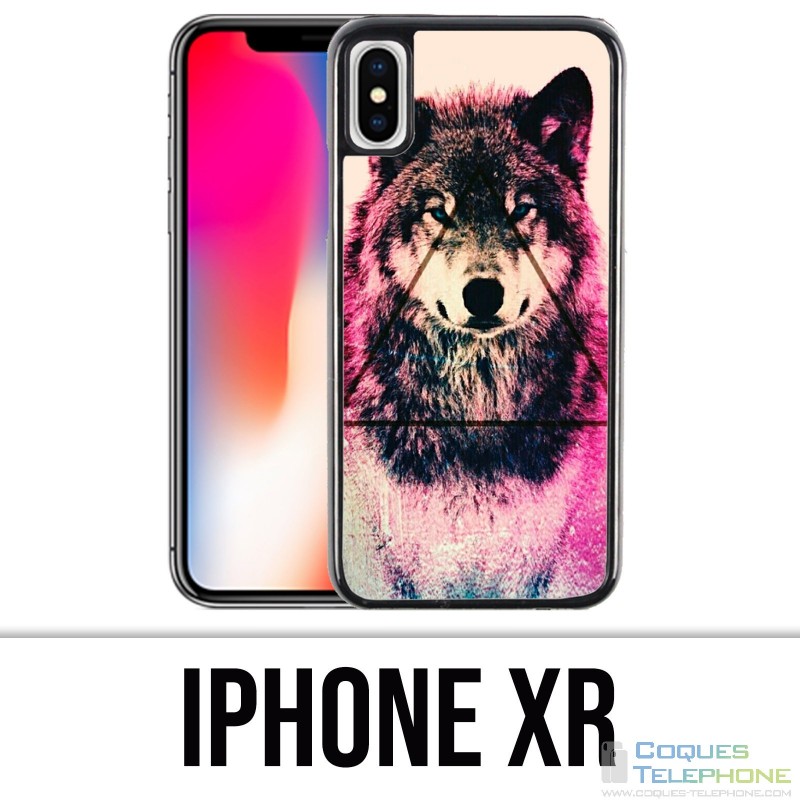 Custodia per iPhone XR - Triangle Wolf