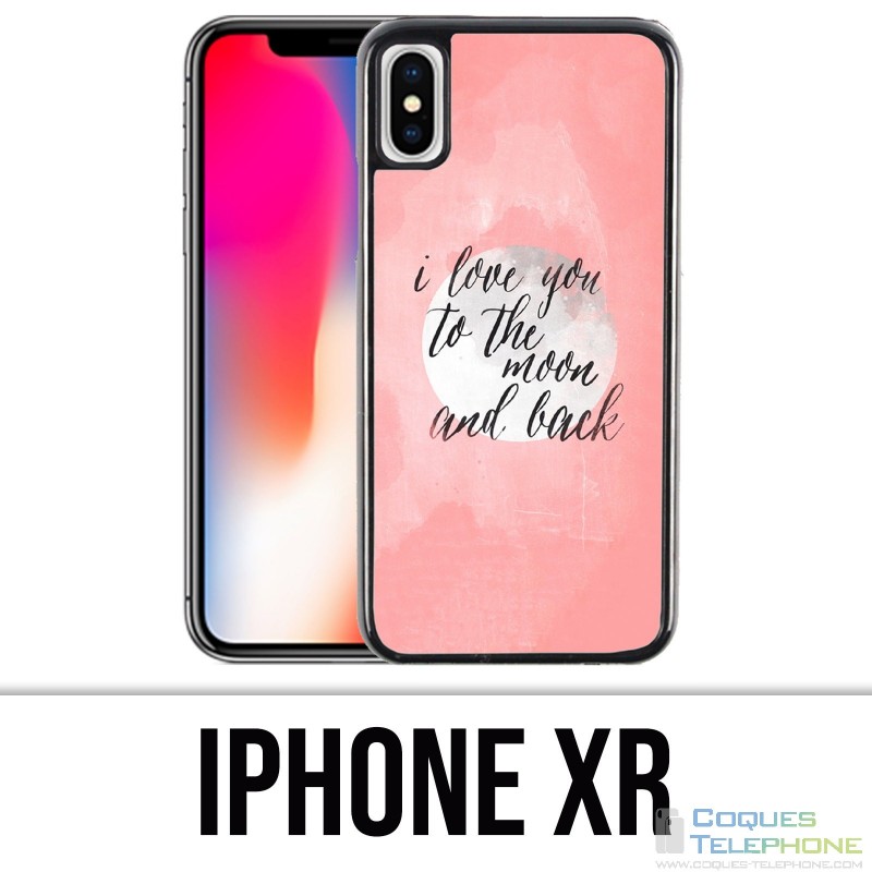 Coque iPhone XR - Love Message Moon Back