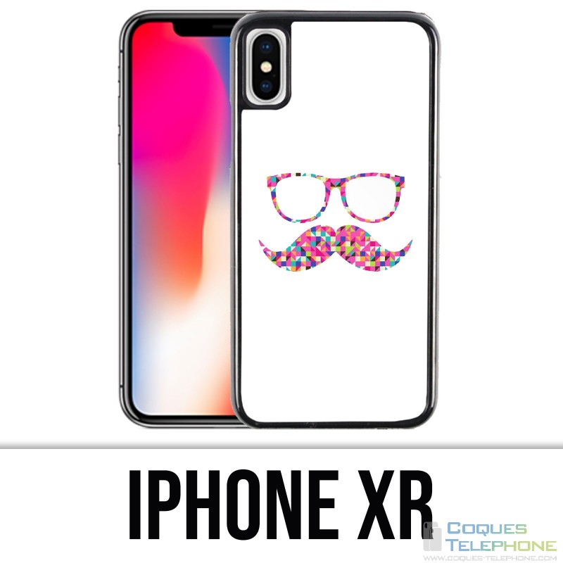 XR iPhone case - Mustache glasses