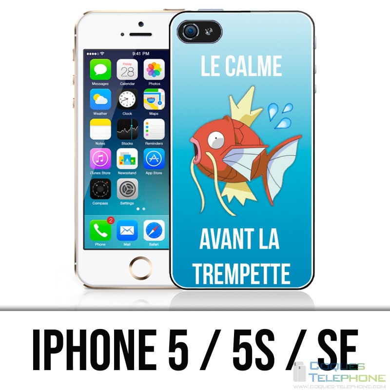 Coque iPhone 5 / 5S / SE - Pokémon Le Calme Avant La Trempette Magicarpe