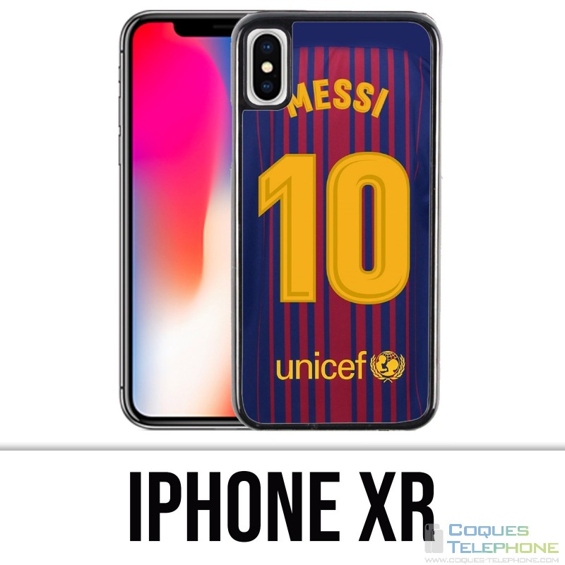 Coque iPhone XR - Messi Barcelone 10
