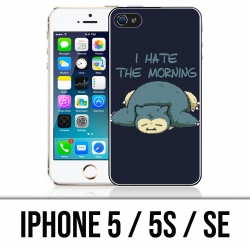 Custodia per iPhone 5 / 5S / SE - Pokémon Ronflex Hate Morning
