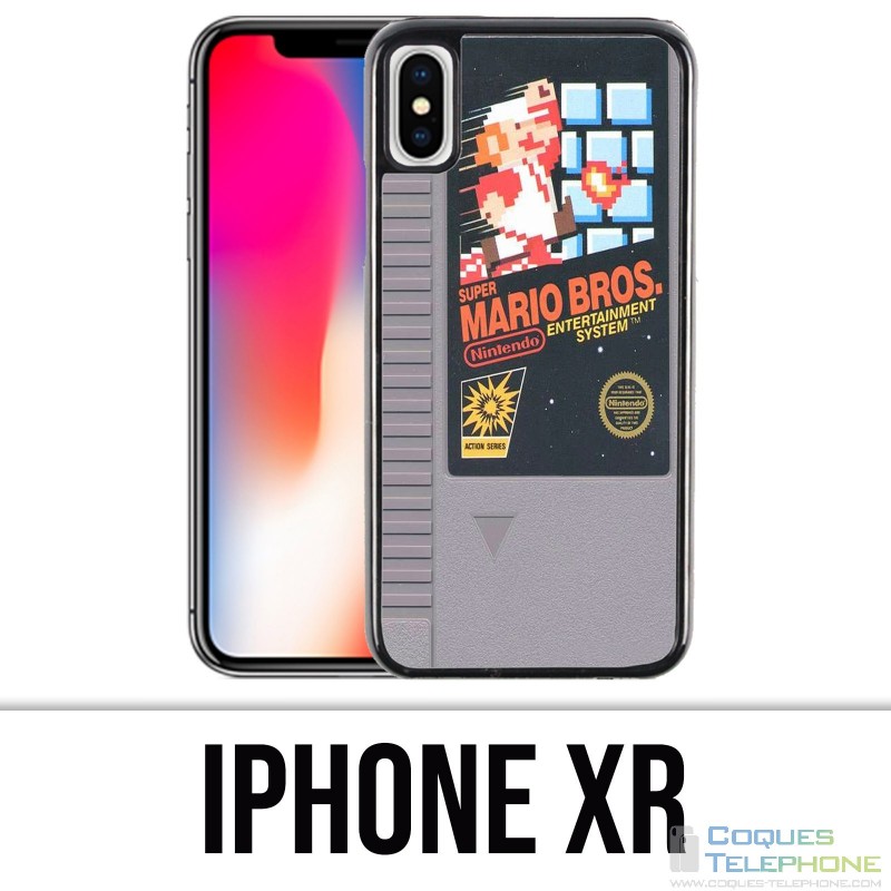 Custodia per iPhone XR - Cartuccia Nintendo Nes Mario Bros
