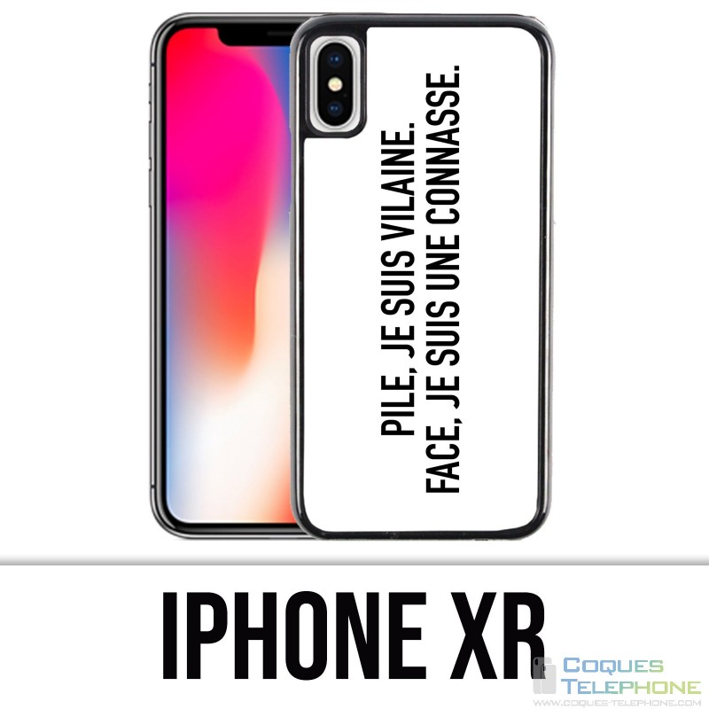 Coque iPhone XR - Pile Vilaine Face Connasse