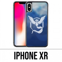 Coque iPhone XR - Pokémon Go Team Bleue Grunge