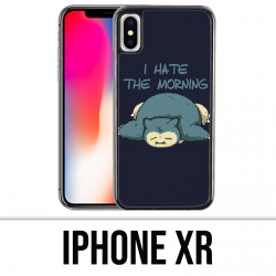 Coque iPhone XR - Pokémon Ronflex Hate Morning