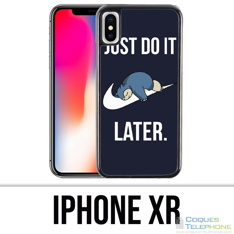 Custodia per iPhone XR - Pokémon Ronflex, fallo solo dopo
