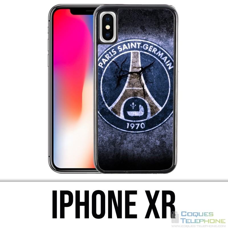 Coque iPhone XR - PSG Logo Grunge