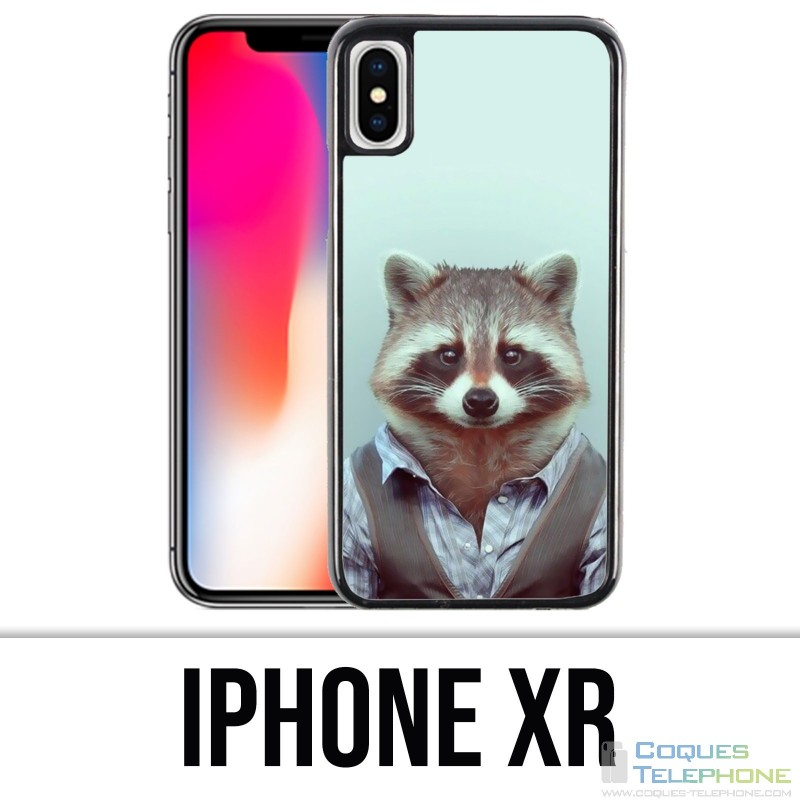 Coque iPhone XR - Raton Laveur Costume