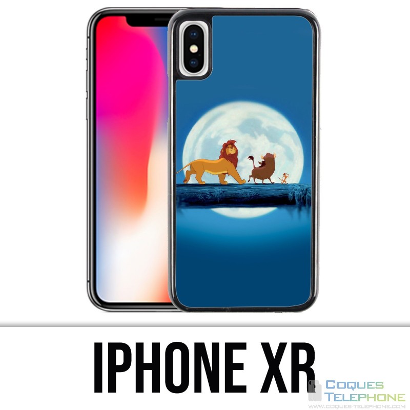 Coque iPhone XR - Roi Lion Lune