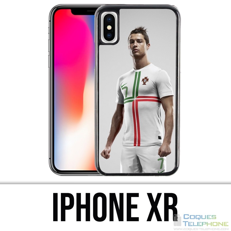 Coque iPhone XR - Ronaldo Football Splash