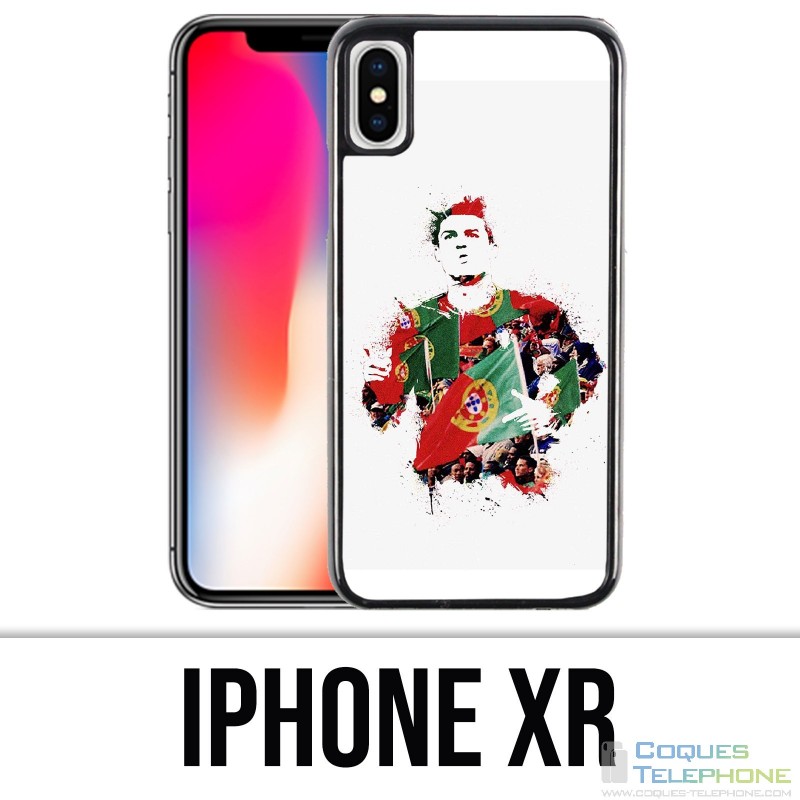 Coque iPhone XR - Ronaldo Lowpoly