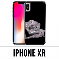 Coque iPhone XR - Rose Gouttes