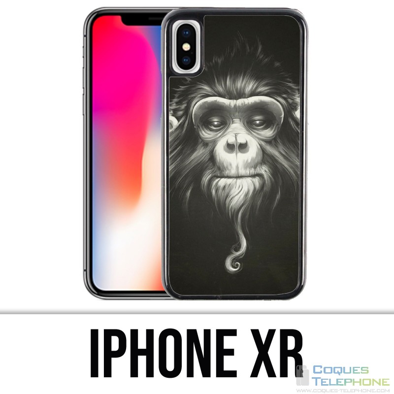 Coque iPhone XR - Singe Monkey Anonymous