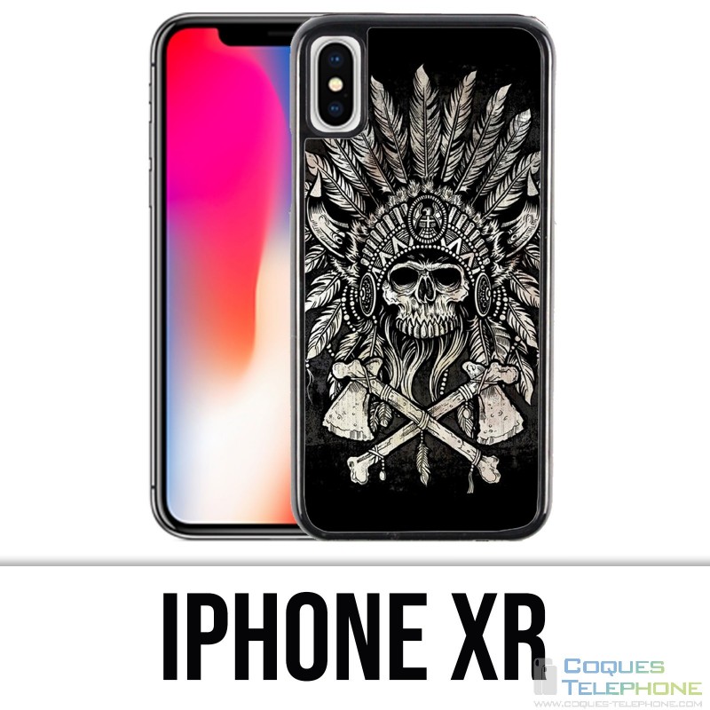 XR iPhone Case - Skull Head Feathers