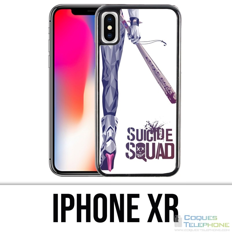 Coque iPhone XR - Suicide Squad Jambe Harley Quinn