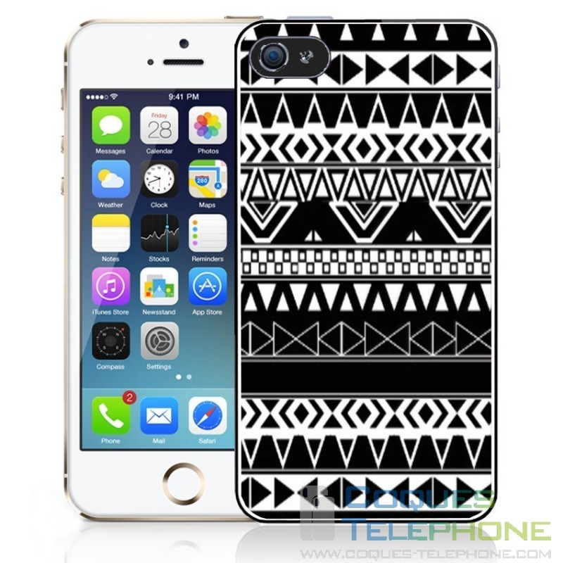 Azteques Pattern Phone Case - Schwarz