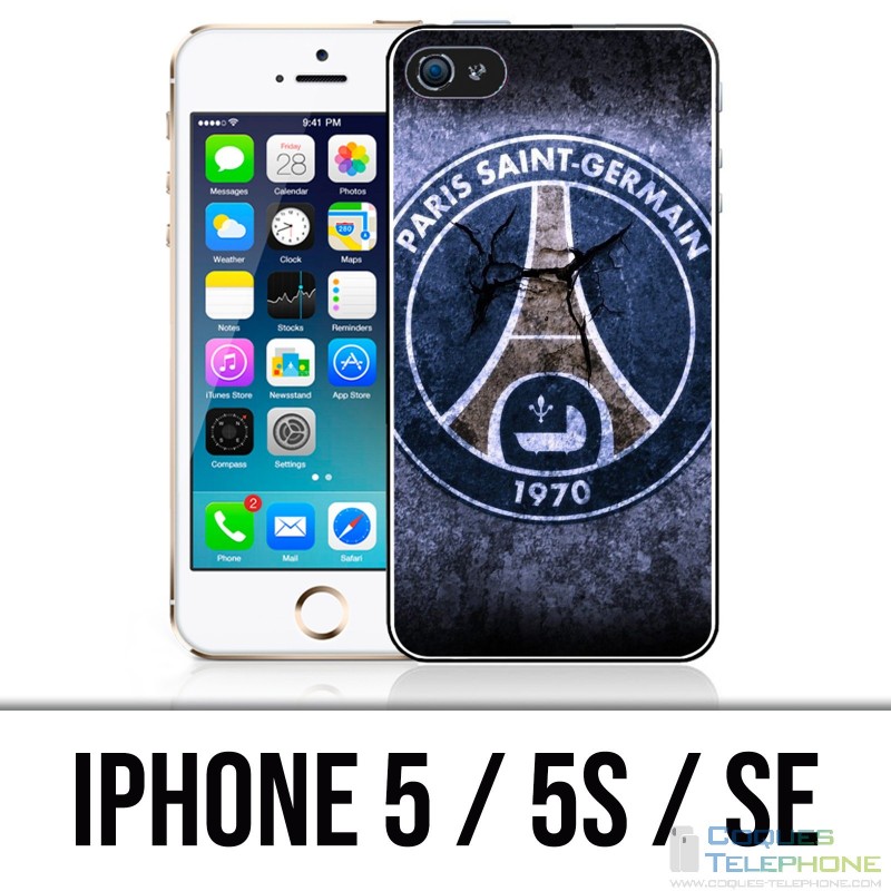 Custodia per iPhone 5 / 5S / SE - Logo PSG Grunge