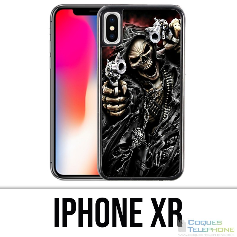 Coque iPhone XR - Tete Mort Pistolet