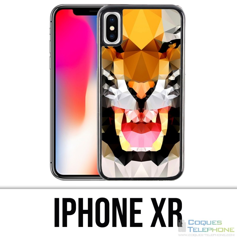 XR iPhone Fall - geometrischer Tiger