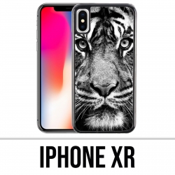 Coque iPhone XR - Tigre Noir Et Blanc
