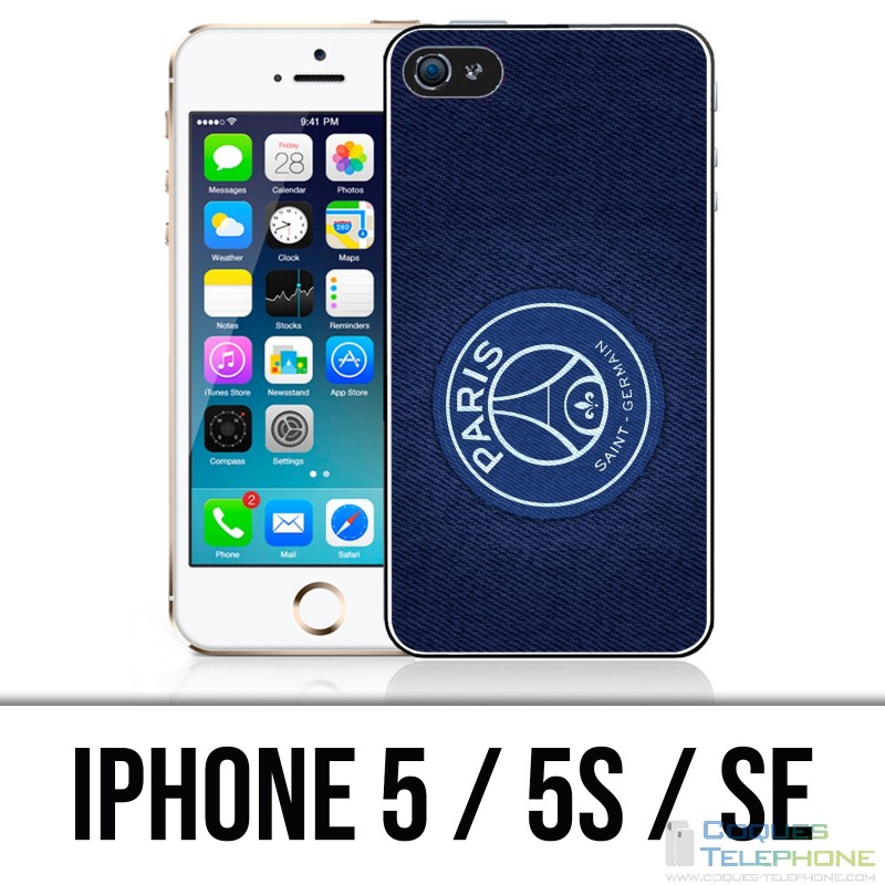 Funda iPhone 5 / 5S / SE - Fondo azul minimalista PSG