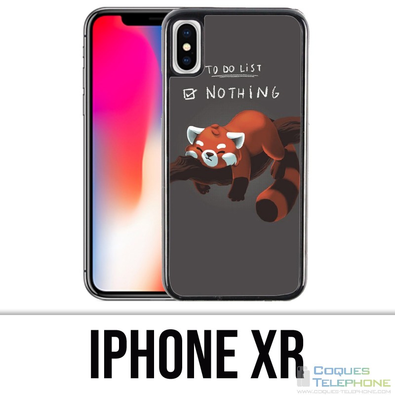 Coque iPhone XR - To Do List Panda Roux