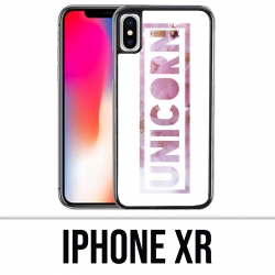 Coque iPhone XR - Unicorn Fleurs Licorne