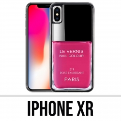 Coque iPhone XR - Vernis Paris Rose