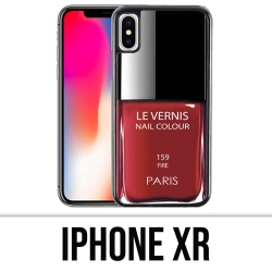 Coque iPhone XR - Vernis Paris Rouge