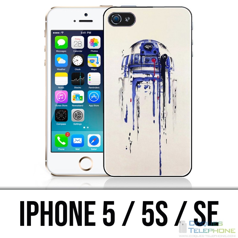 Carcasa para iPhone 5 / 5S / SE - Pintura R2D2