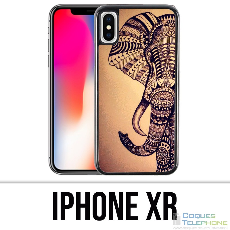 Vinilo o funda para iPhone XR - Elefante azteca vintage