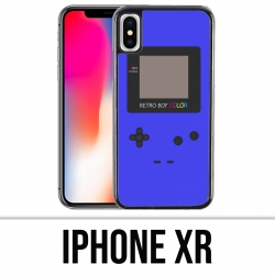 Coque iPhone XR - Game Boy Color Bleu