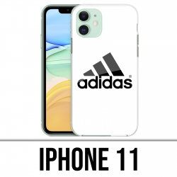 Coque iPhone 11 - Adidas Logo Blanc