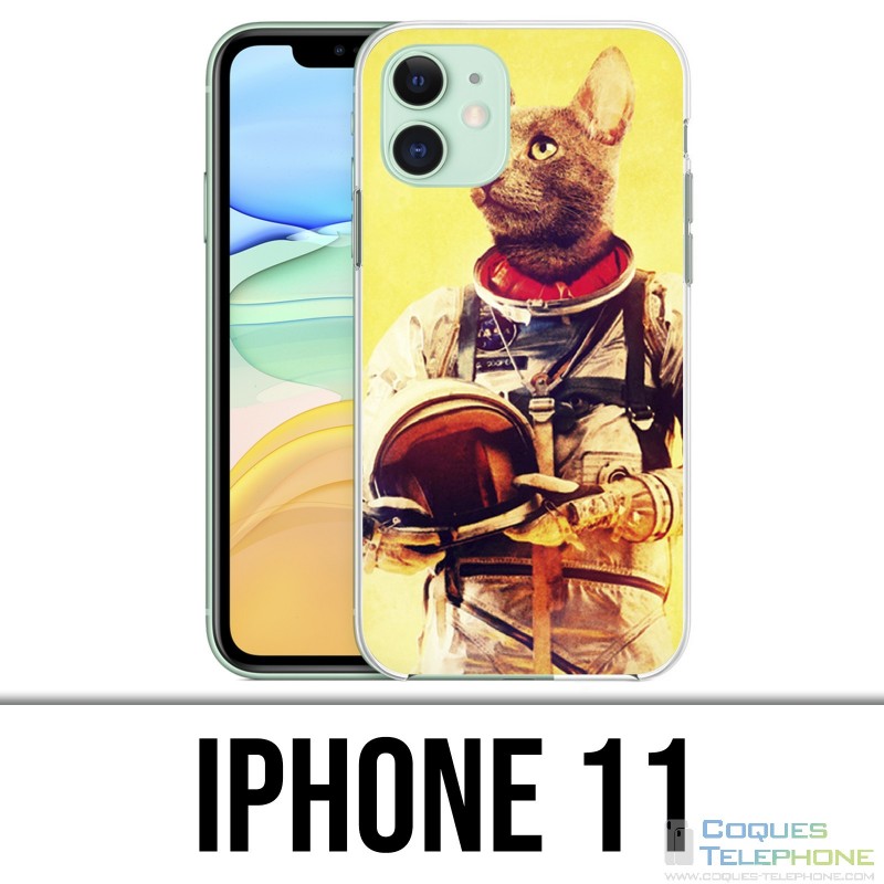 Coque iPhone 11 - Animal Astronaute Chat