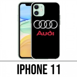 Coque iPhone 11 - Audi Logo Métal