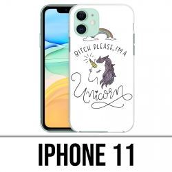 Coque iPhone 11 - Bitch Please Unicorn Licorne