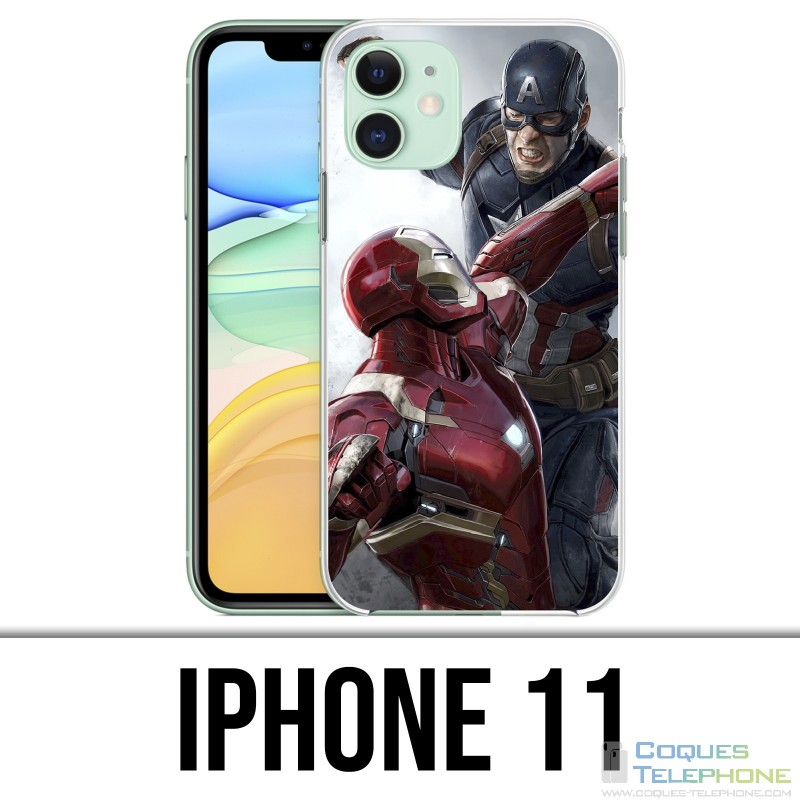 Captain America gegen Iron Man Avengers iPhone Fall 11